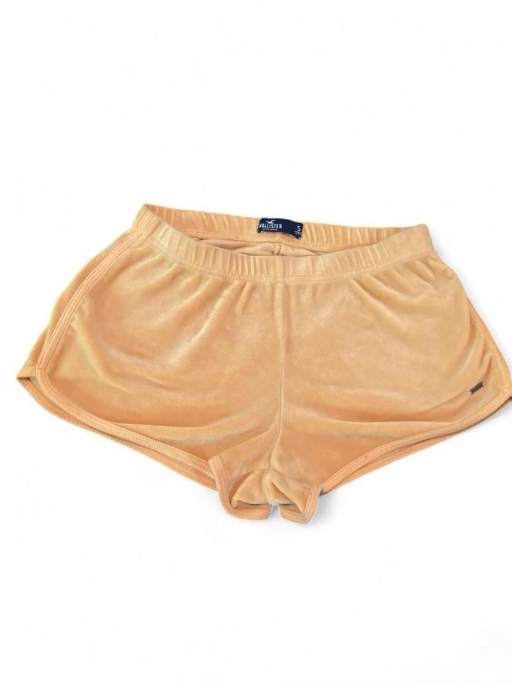 Hollister Vintage Y2K Gold/Yellow Velour Lounge Athletic Shorts Size Small